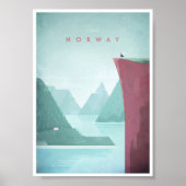 Norwegen Vintage Travel Poster (Vorne)