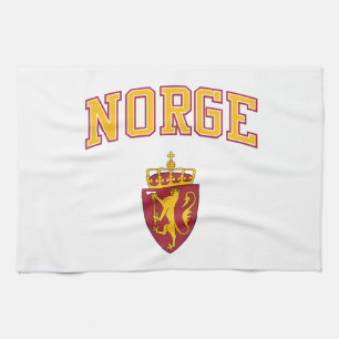 Norwegen + Wappen Geschirrtuch