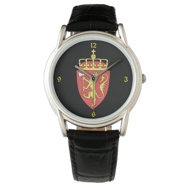 Norwegen Wappen Men's Watch Norge Se Armbanduhr (Vorderseite)