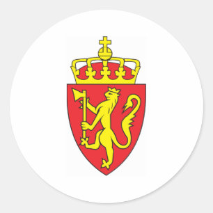 Norwegen-Wappen Runder Aufkleber