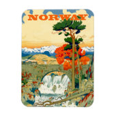 Norwegen, Wasserfall unter der Brücke, Magnet (Vertikal)