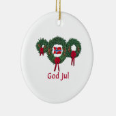 Norwegen-Weihnachten 2 Keramik Ornament (Rechts)
