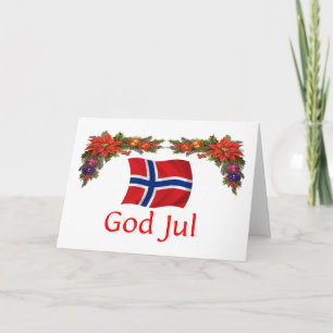 Norwegen-Weihnachten Feiertagskarte