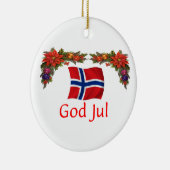 Norwegen-Weihnachten Keramikornament (Rechts)