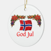 Norwegen-Weihnachten Keramikornament (Links)