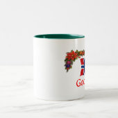 Norwegen-Weihnachten Zweifarbige Tasse (Mittel)