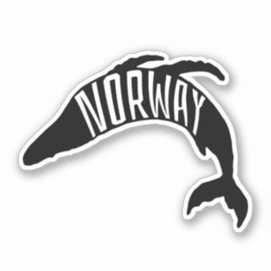 Norwegen, Whale Kontur - Europa Reisen Aufkleber