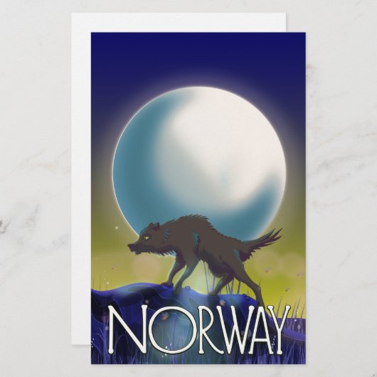 Norwegen Wolf Poster (Vorne/Hinten)
