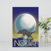 Norwegen Wolf Poster (Stehend Vorderseite)
