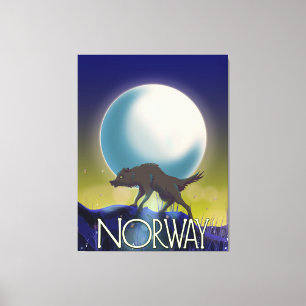 Norwegen Wolf Poster Leinwanddruck