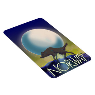 Norwegen Wolf Poster Magnet