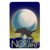 Norwegen Wolf Poster Magnet (Vertikal)