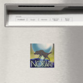 Norwegen Wolf Poster Magnet (In Situ (Geschirrspüler))