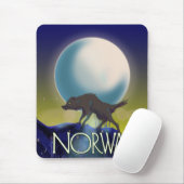 Norwegen Wolf Poster Mousepad (Mit Mouse)