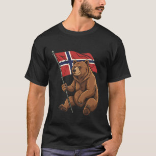 Norwegen Wurzeln Norge Norwegische Flagge 18 T-Shirt