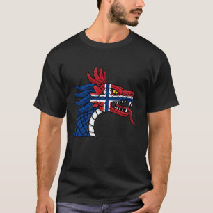 Norwegen Wurzeln Norwegen Norwegische Flagge 8 T-Shirt