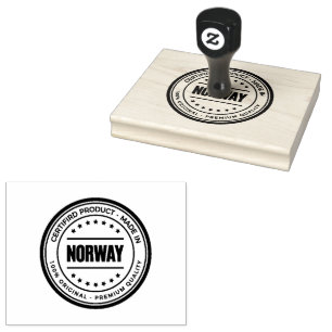 NORWEGEN Zertifizierte Premium Made In Text Holz K Gummistempel