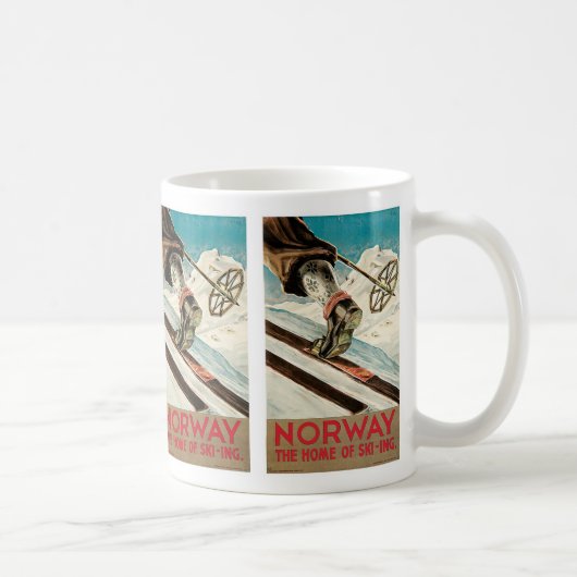 Norwegen ~ Zuhause des Skifahrens Kaffeetasse (Rechts)