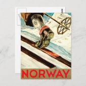 Norwegen - Zuhause für Skireisen Art Postkarte (Vorne/Hinten)
