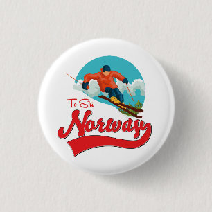 Norwegen zum Ski-Logo. Button