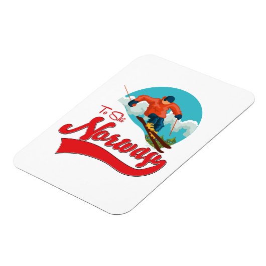 Norwegen zum Ski-Logo. Magnet (Linke Seite)