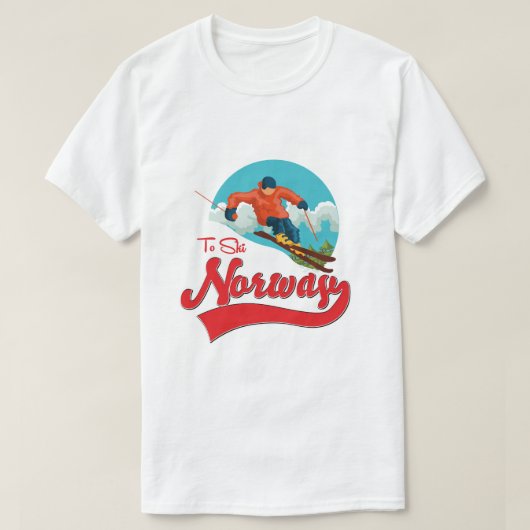 Norwegen zum Ski-Logo. T-Shirt (Design vorne)