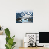 Norwegen, zurückweichender Gletscher und Eisberg Poster (Heimbüro)
