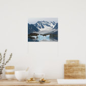 Norwegen, zurückweichender Gletscher und Eisberg Poster (Küche)