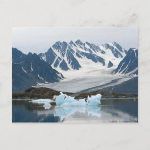 Norwegen, zurückweichender Gletscher und Eisberg Postkarte