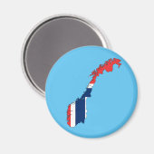Norwegenflagge Magnet (Vorderseite/Rückseite)