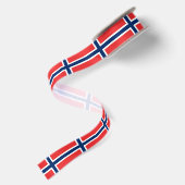 Norwegenflagge Satinband (Rückseite)
