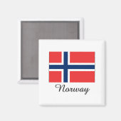 Norwegenflaggendesign Magnet (Vorderseite/Rückseite)