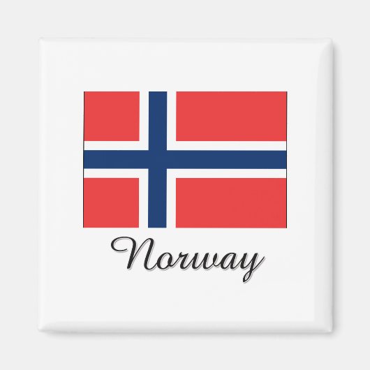 Norwegenflaggendesign Magnet (Vorne)