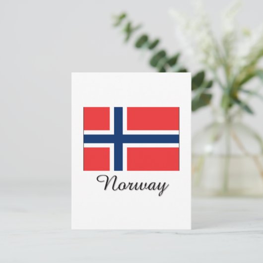Norwegenflaggendesign Postkarte (Stehend Vorderseite)