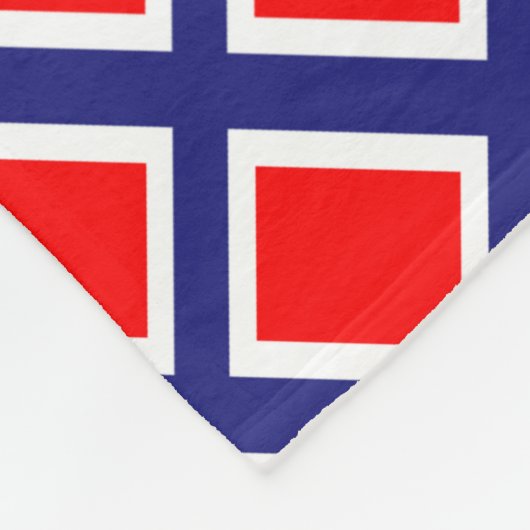 Norwegenflaggenmuster Fleecedecke (Ecke)