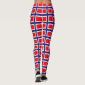 Norwegenflaggenmuster Leggings (Rückseite)