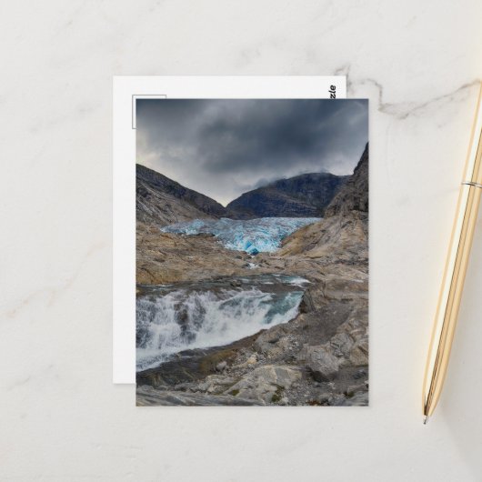 Norwegenlandschaft Postkarte (Vorderseite/Rückseite Beispiel)