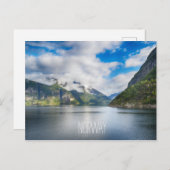 Norwegenlandschaft Postkarte (Vorne/Hinten)