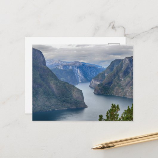 Norwegenlandschaft Postkarte (Vorderseite/Rückseite Beispiel)