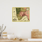 NorwegenPanoramakarte Norwegen Poster (Küche)