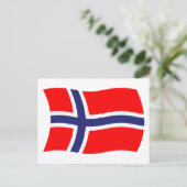 Norwegens Flagge Postkarte (Stehend Vorderseite)