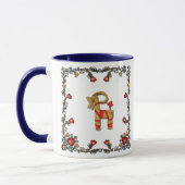 Norweger Bunad mit Blumen und Julbock Tasse (Links)