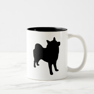 Norweger Elkhound Gang Zweifarbige Tasse