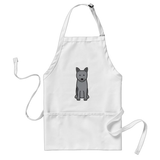 Norweger Elkhound HundeCartoon Schürze (Vorne)