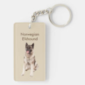 Norweger Elkhound Hundezucht Schlüsselanhänger (Rückseite)