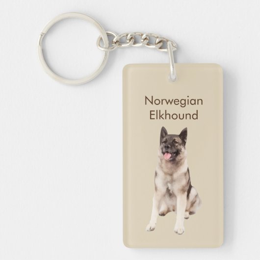 Norweger Elkhound Hundezucht Schlüsselanhänger (Vorderseite)
