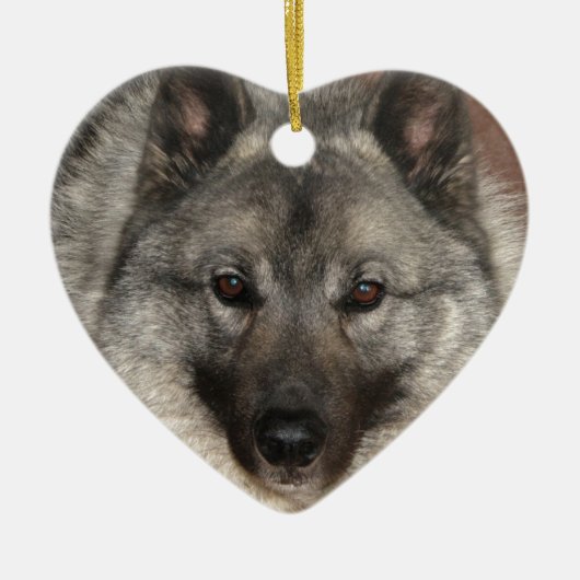 Norweger Elkhound Keramikornament (Vorne)