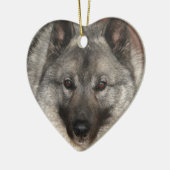 Norweger Elkhound Keramikornament (Links)