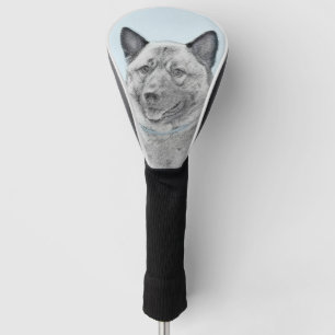 Norweger Elkhound Malerei - ursprüngliche Golf Headcover