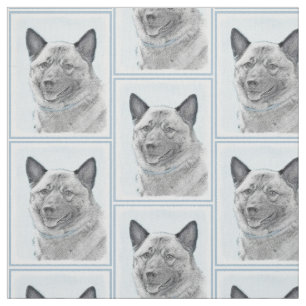 Norweger Elkhound Malerei - ursprüngliche Stoff